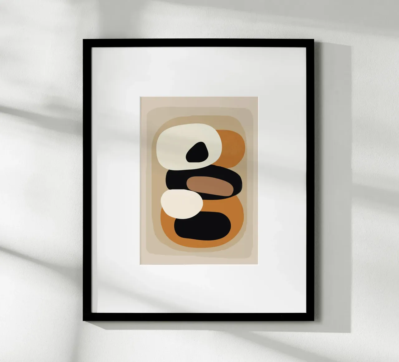 Minimal Abstract Shape Art 2 carta hahnemühle da Flow Line