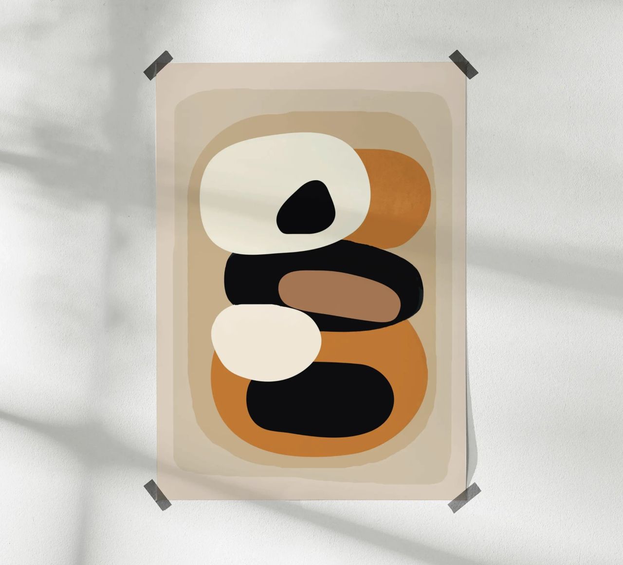 Minimal Abstract Shape Art 2 poster da Flow Line