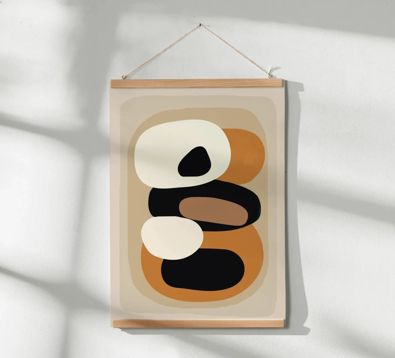 Minimal Abstract Shape Art 2 hahnemühle van Flow Line