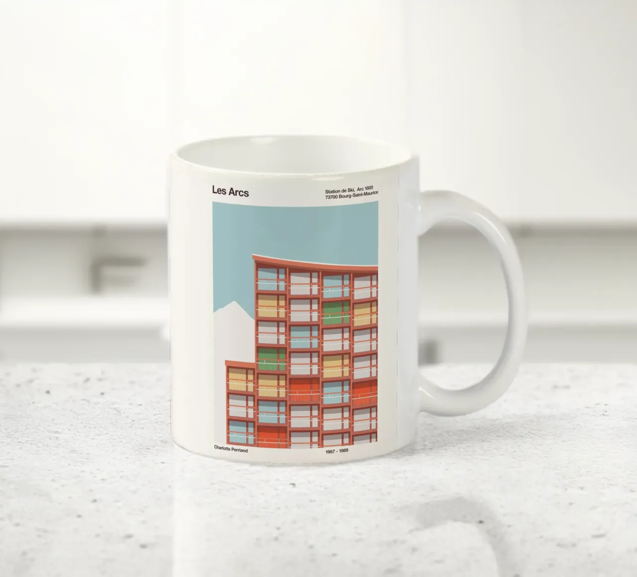 Les Arcs - Charlotte Perriand tazza in ceramica da Florent Bodart