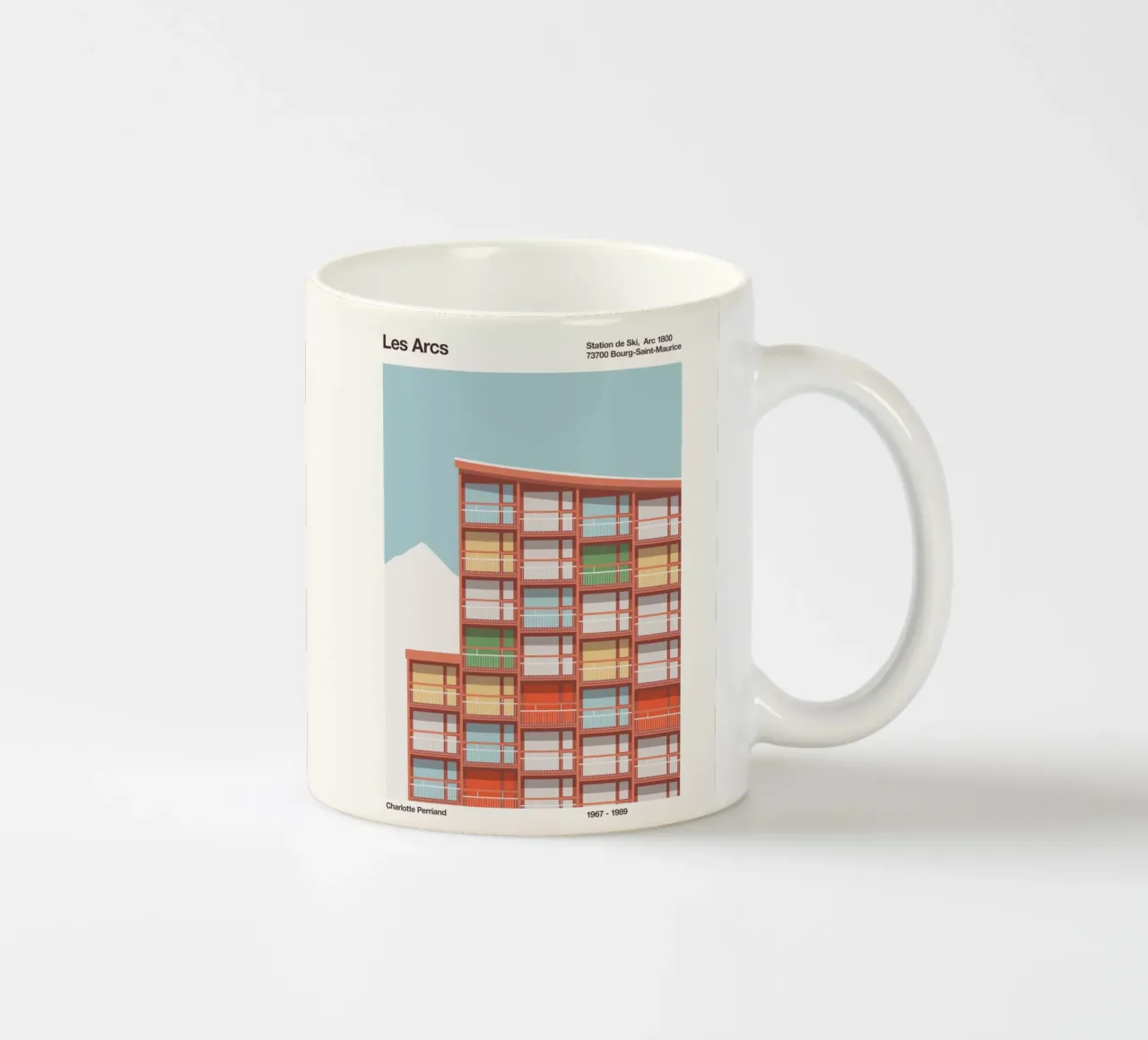Les Arcs - Charlotte Perriand tazza in ceramica da Florent Bodart