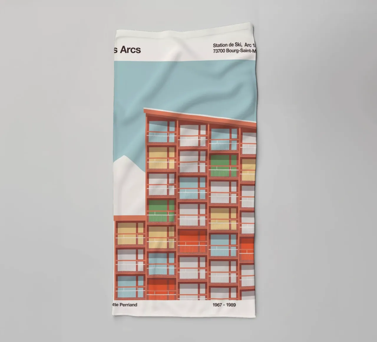 Les Arcs - Charlotte Perriand asciugamano da bagno da Florent Bodart