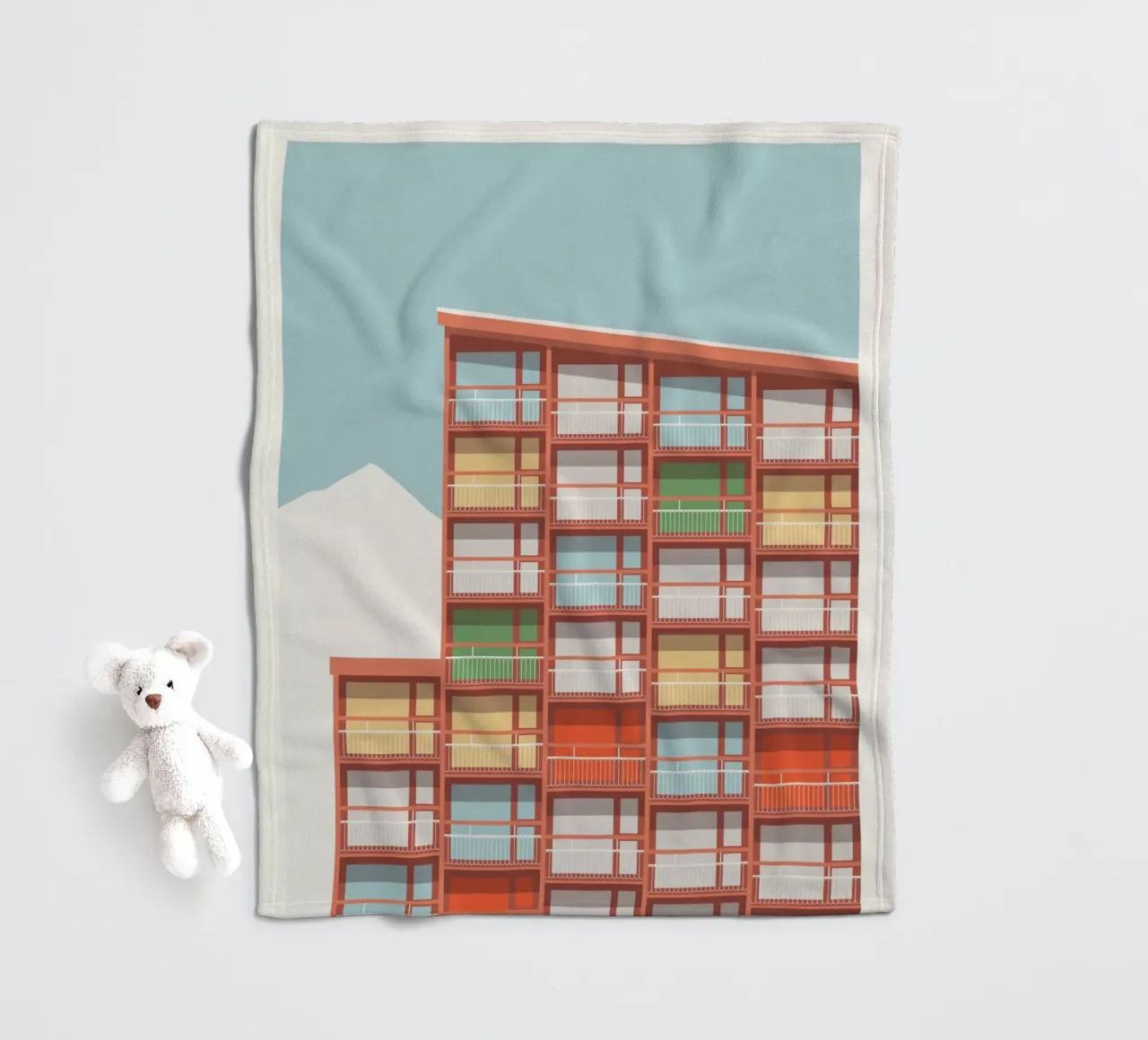 Les Arcs - Charlotte Perriand coperta in pile da Florent Bodart