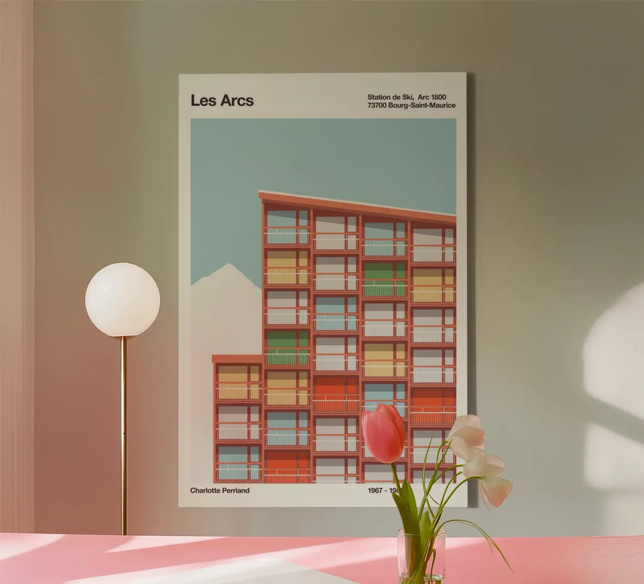 Les Arcs - Charlotte Perriand tela con Cornice a cassetta da Florent Bodart