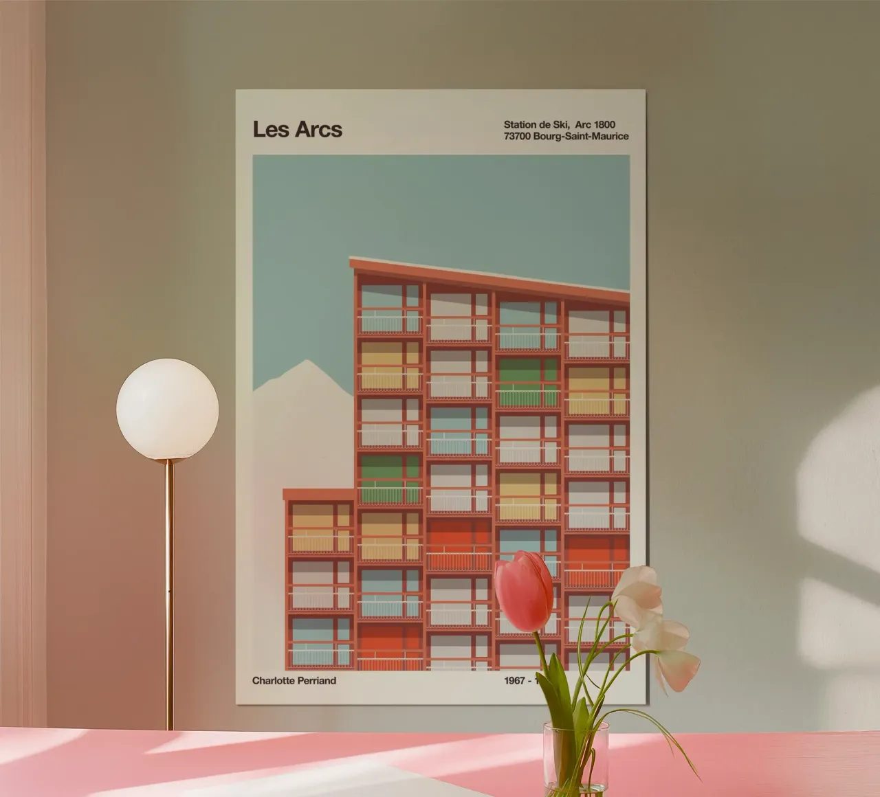 Les Arcs - Charlotte Perriand poster da Florent Bodart