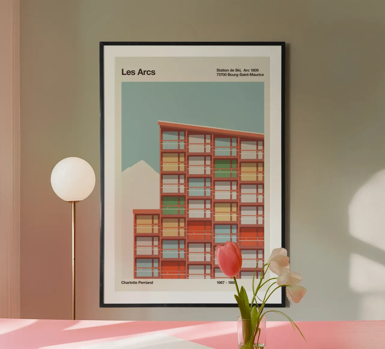 Les Arcs - Charlotte Perriand poster da Florent Bodart