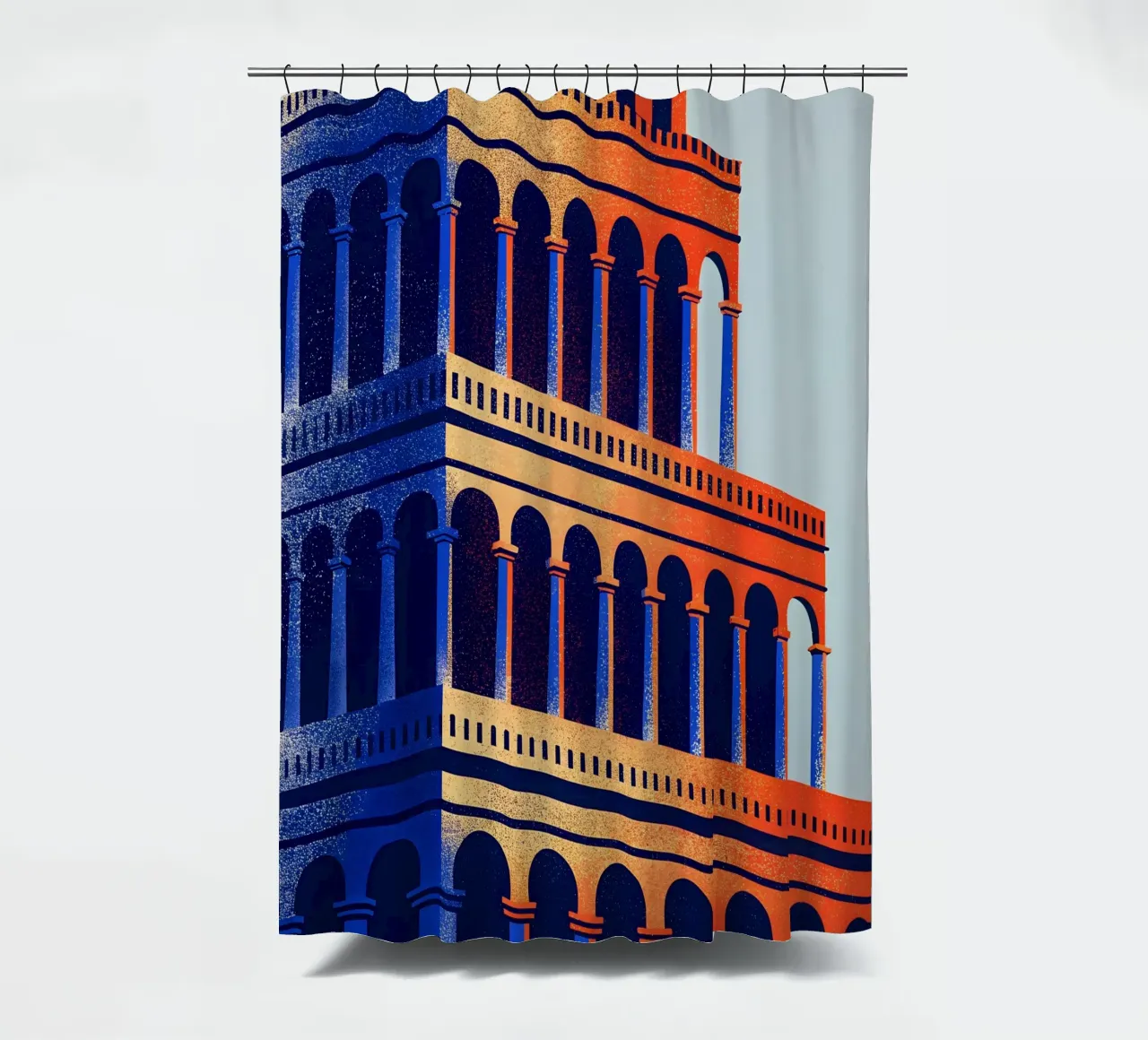 Building shower curtain by SOUL SHOP