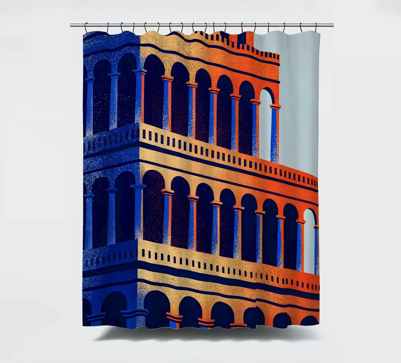 Building shower curtain by SOUL SHOP