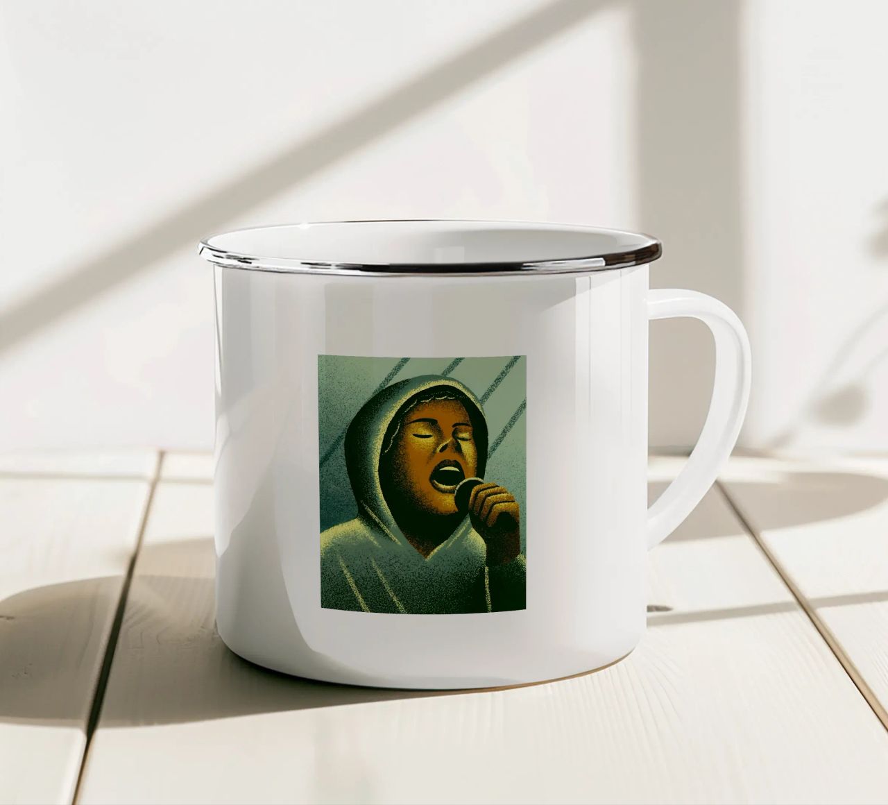 Persone che cantano tazza in smalto da SOUL SHOP