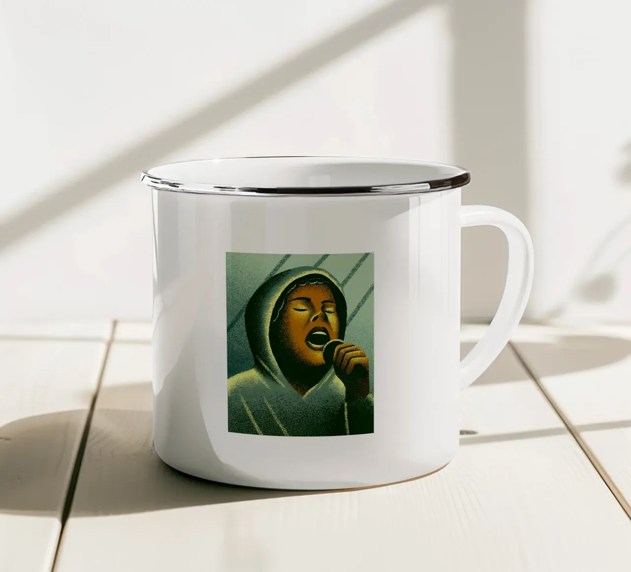Persone che cantano tazza in smalto da SOUL SHOP