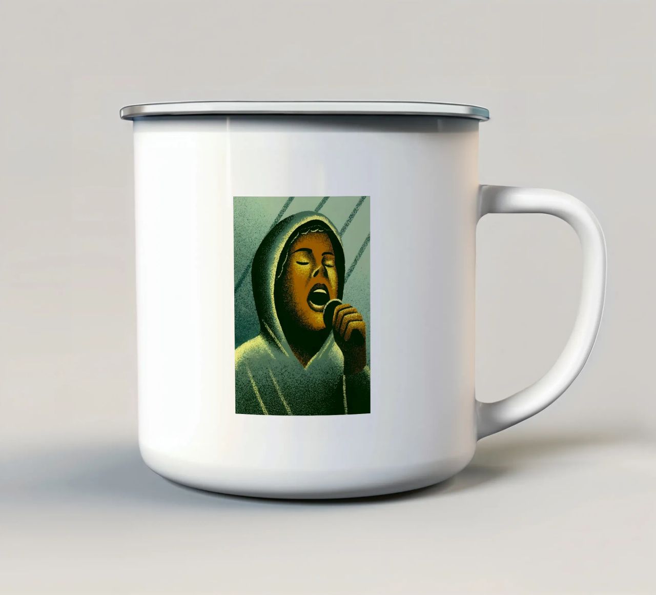 Persone che cantano tazza in smalto da SOUL SHOP