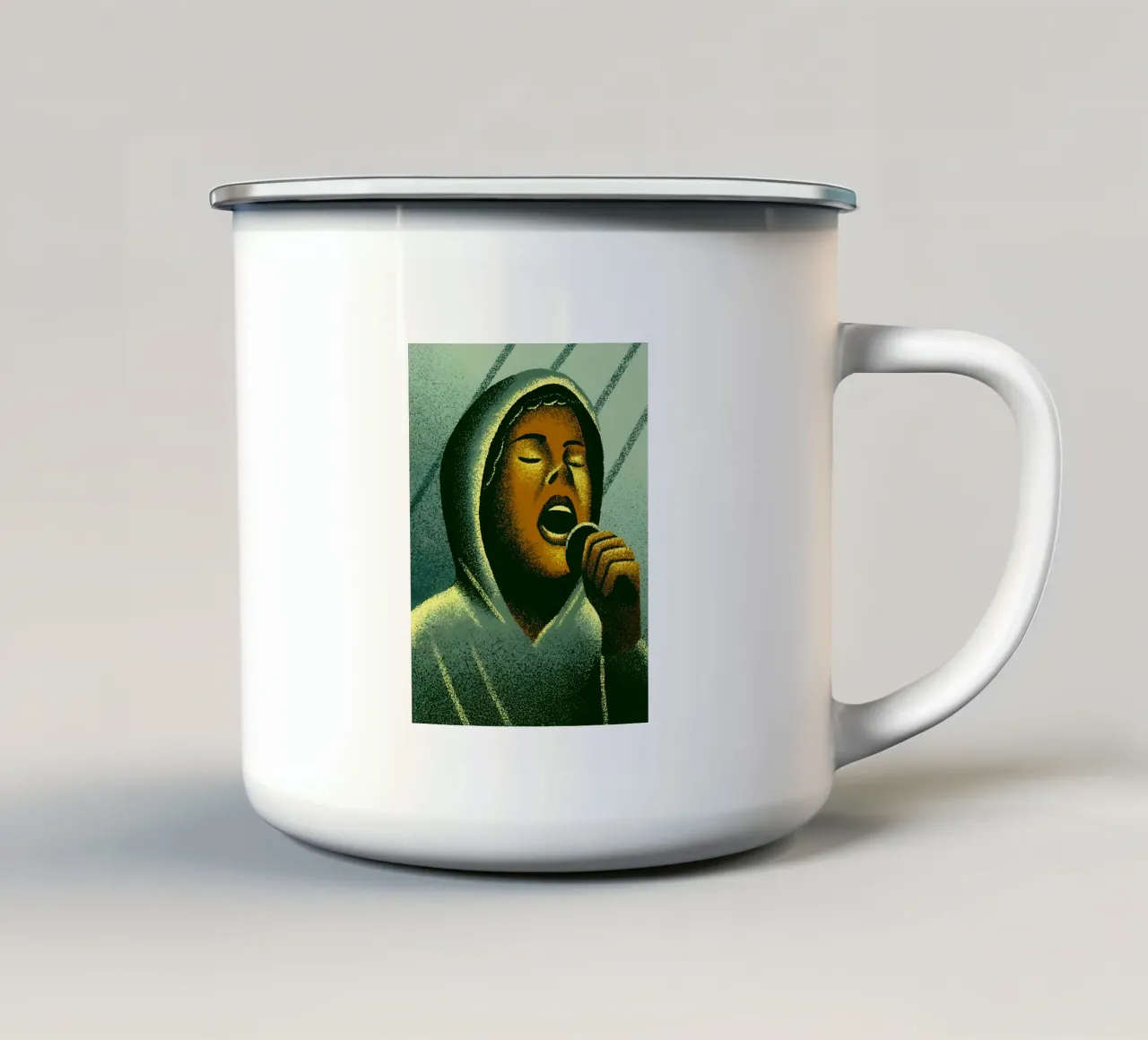 Persone che cantano tazza in smalto da SOUL SHOP