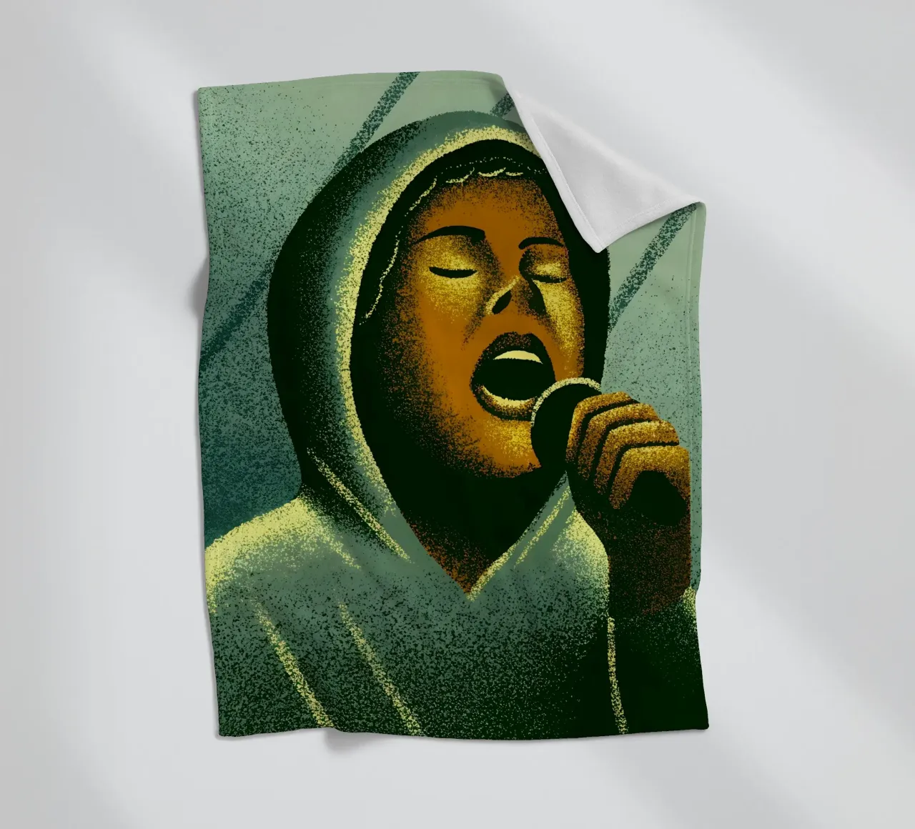 Singing People fleece blanket by SOUL SHOP