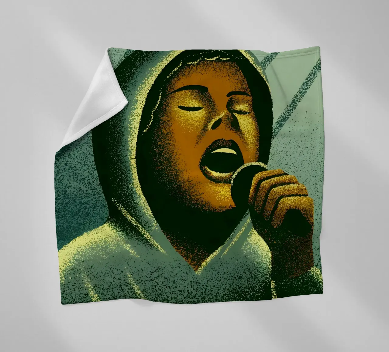 Singing People fleece blanket by SOUL SHOP