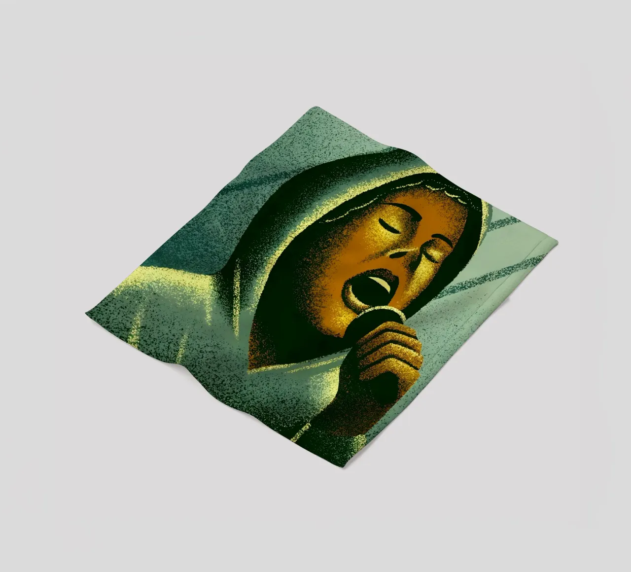 Singing People fleece blanket by SOUL SHOP
