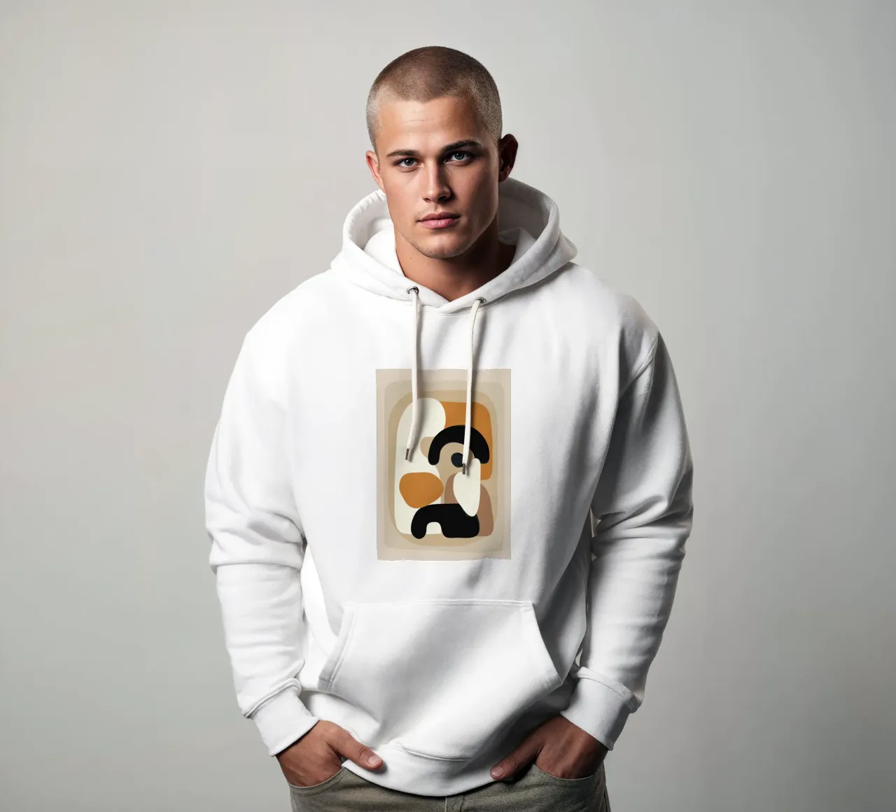Minimal Abstract Shape Art 3 Hoodie von Flow Line