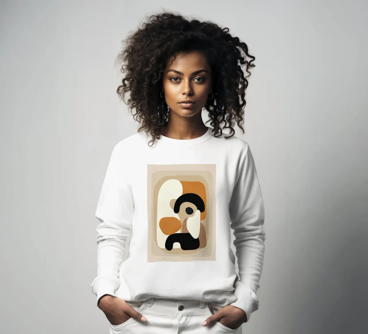 Minimal Abstract Shape Art 3 felpa da Flow Line