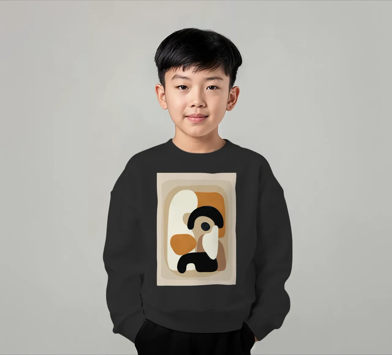 Minimal Abstract Shape Art 3 felpa bambino da Flow Line