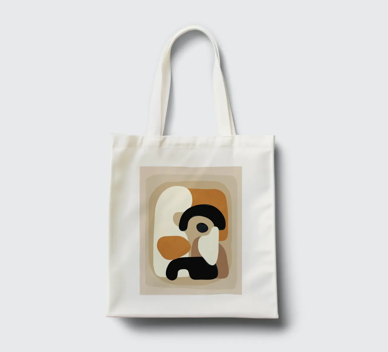 Minimal Abstract Shape Art 3 borsa in juta da Flow Line