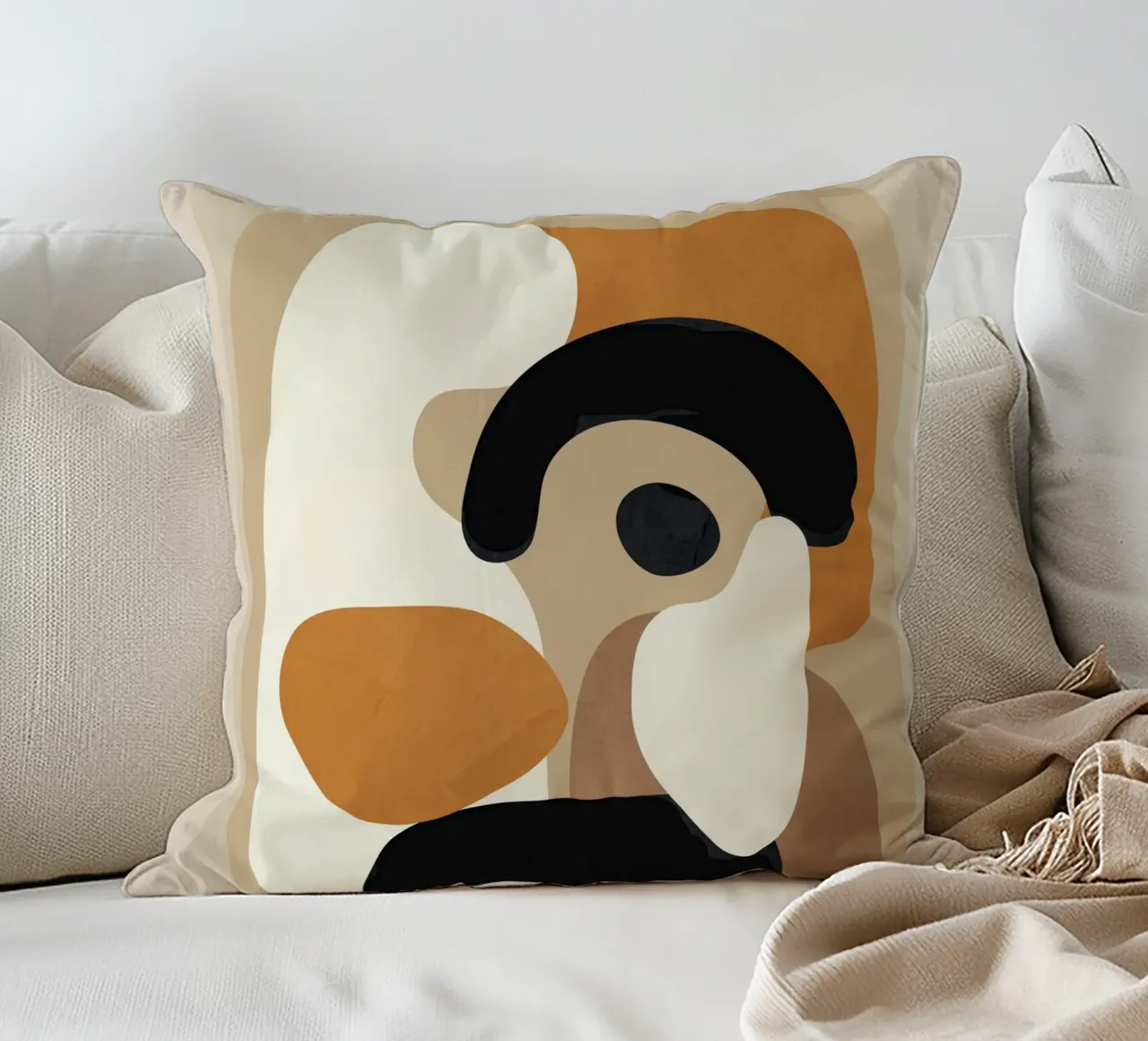 Minimal Abstract Shape Art 3 cuscino da Flow Line