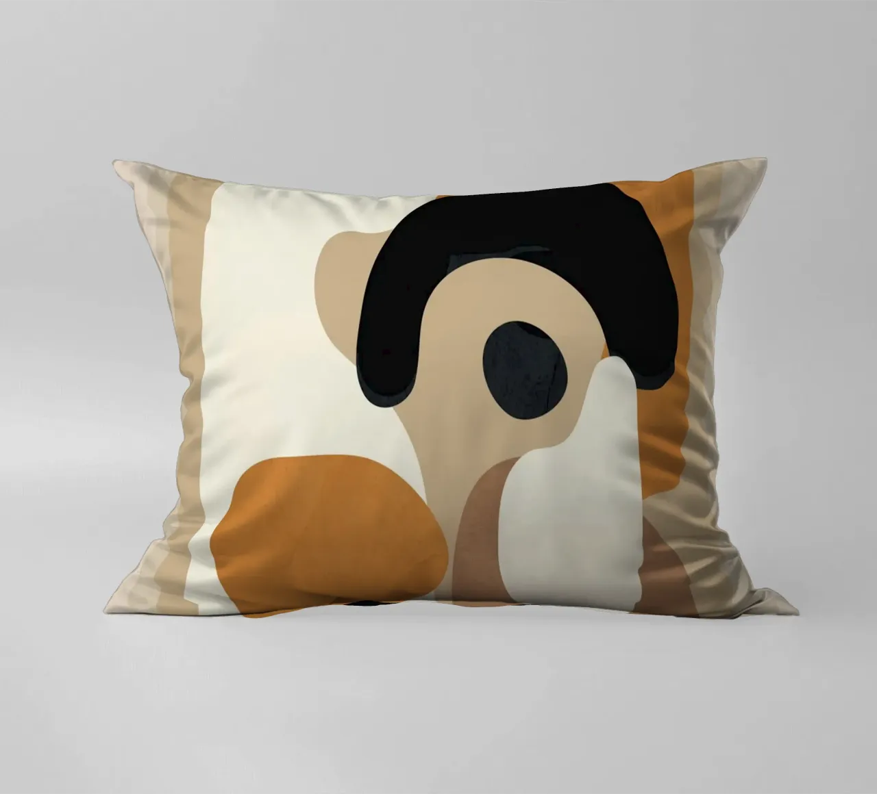 Minimal Abstract Shape Art 3 Kissen von Flow Line