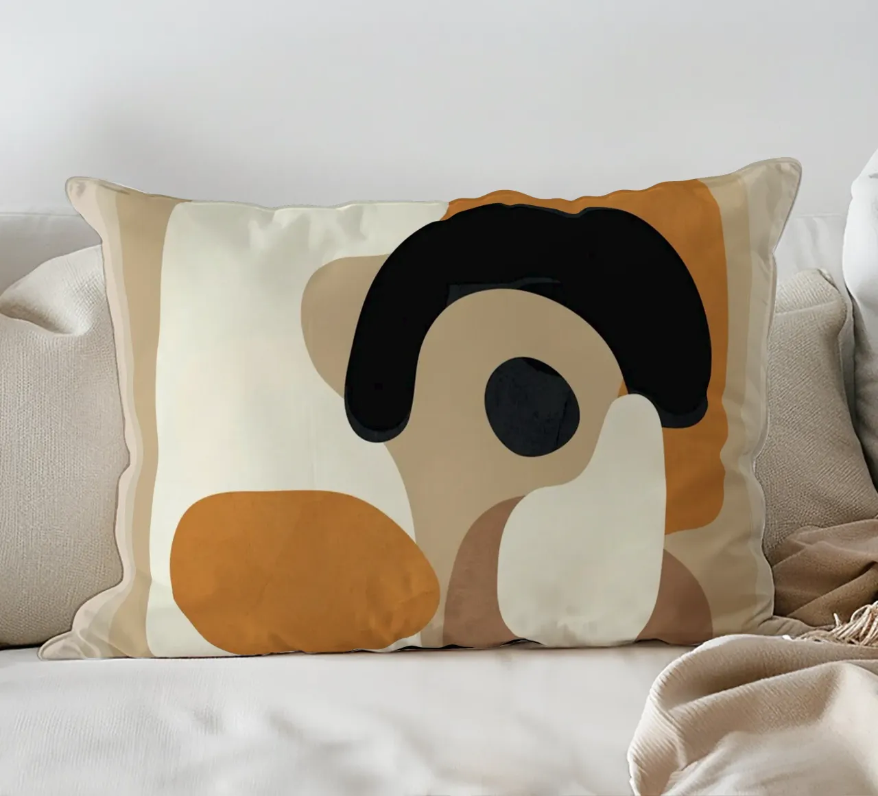 Minimal Abstract Shape Art 3 cuscino da Flow Line