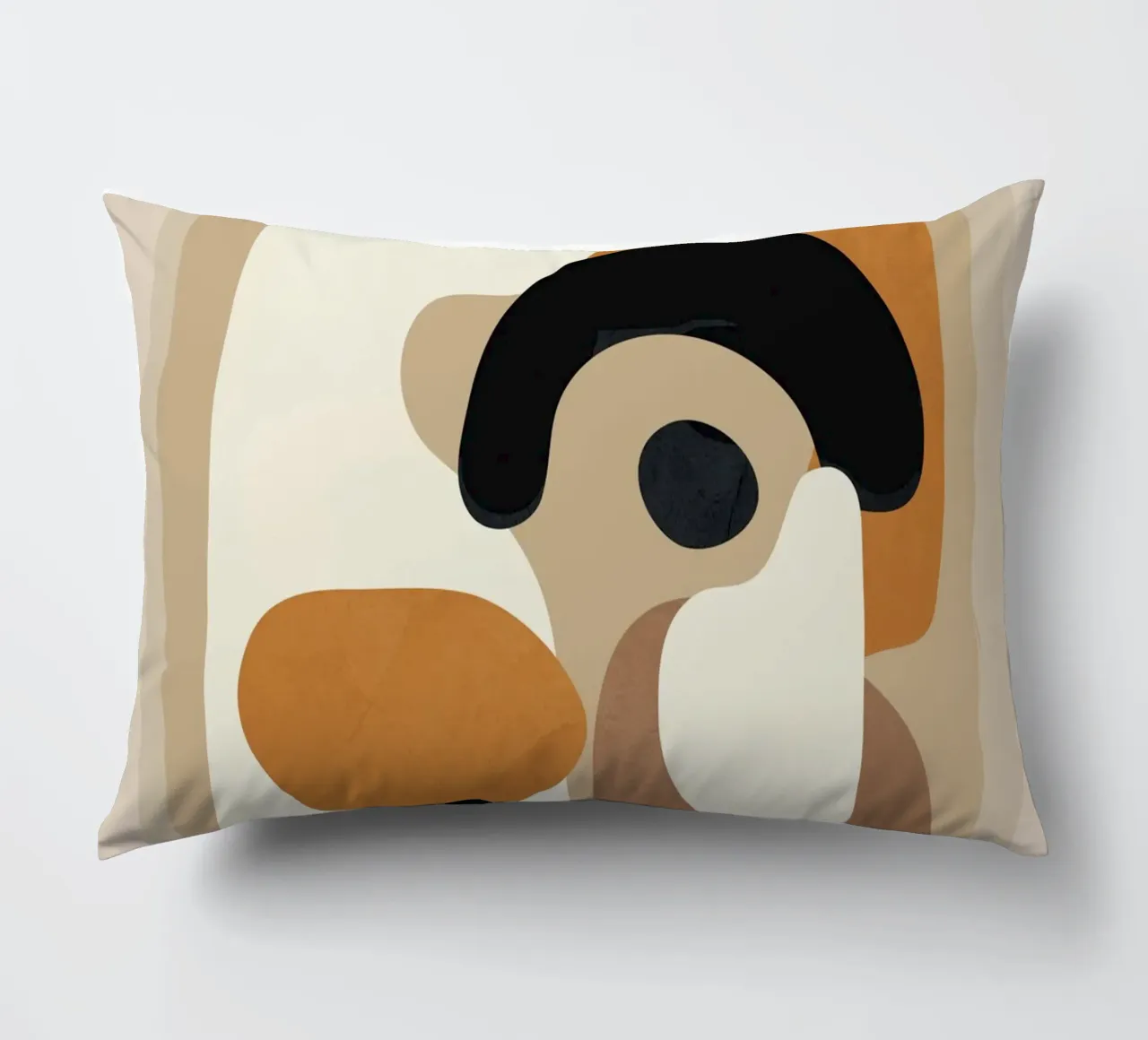Minimal Abstract Shape Art 3 Kissen von Flow Line