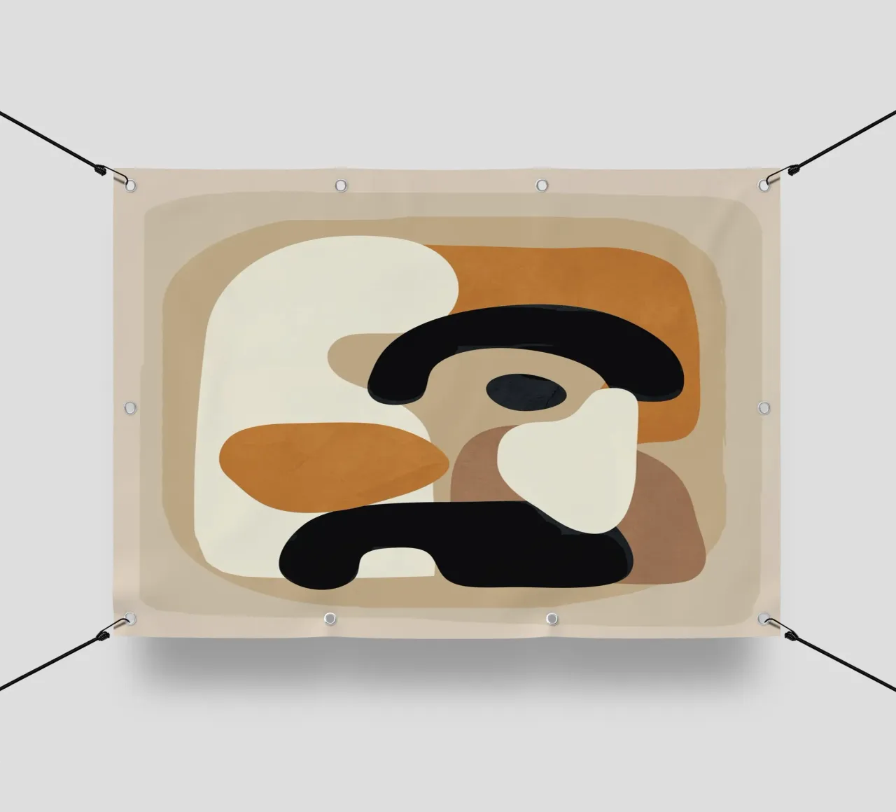 Minimal Abstract Shape Art 3 telo in pvc da Flow Line