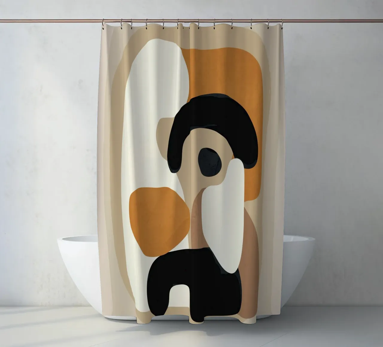 Minimal Abstract Shape Art 3 tenda da doccia da Flow Line