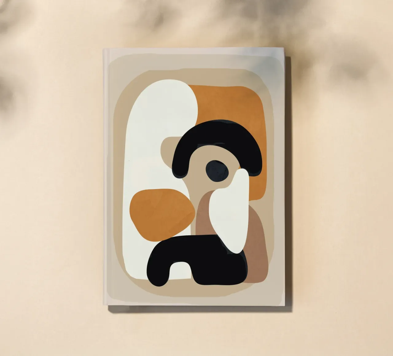 Minimal Abstract Shape Art 3 Notizbuch von Flow Line