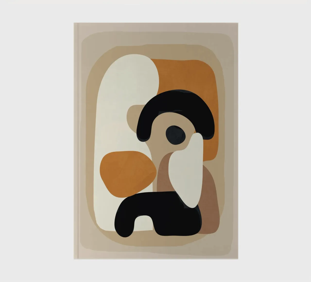 Minimal Abstract Shape Art 3 carnet de notes de Flow Line