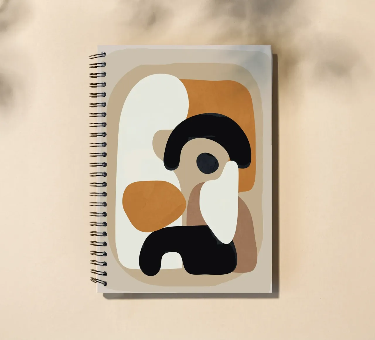 Minimal Abstract Shape Art 3 spiral notebook by Flow Line