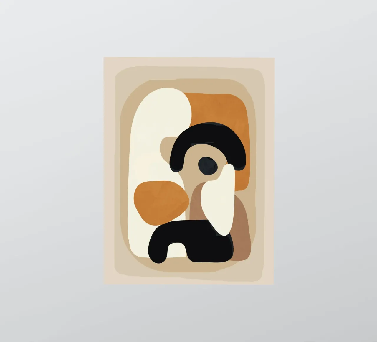 Minimal Abstract Shape Art 3 adesivo da Flow Line