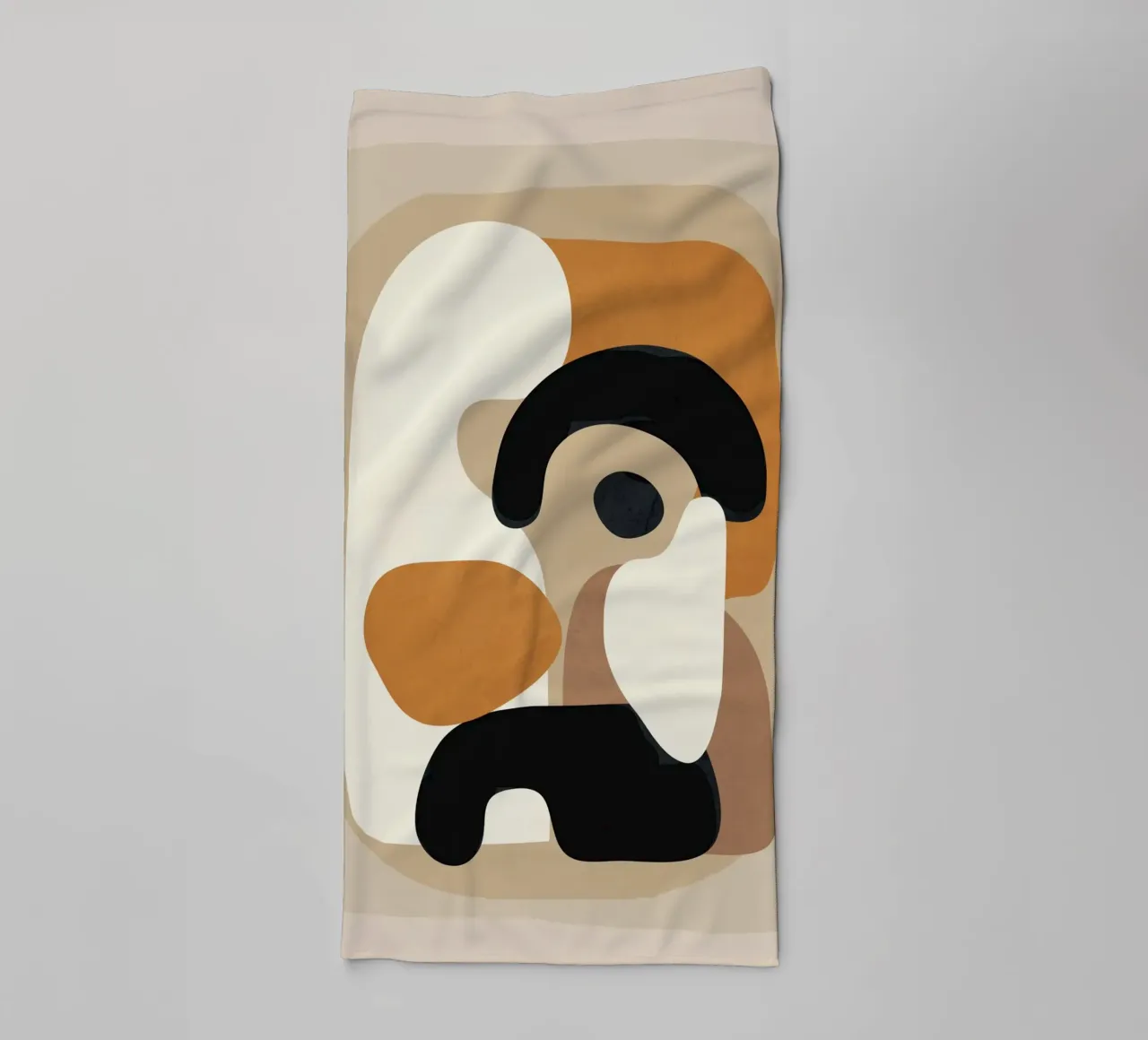 Minimal Abstract Shape Art 3 serviette de bain de Flow Line