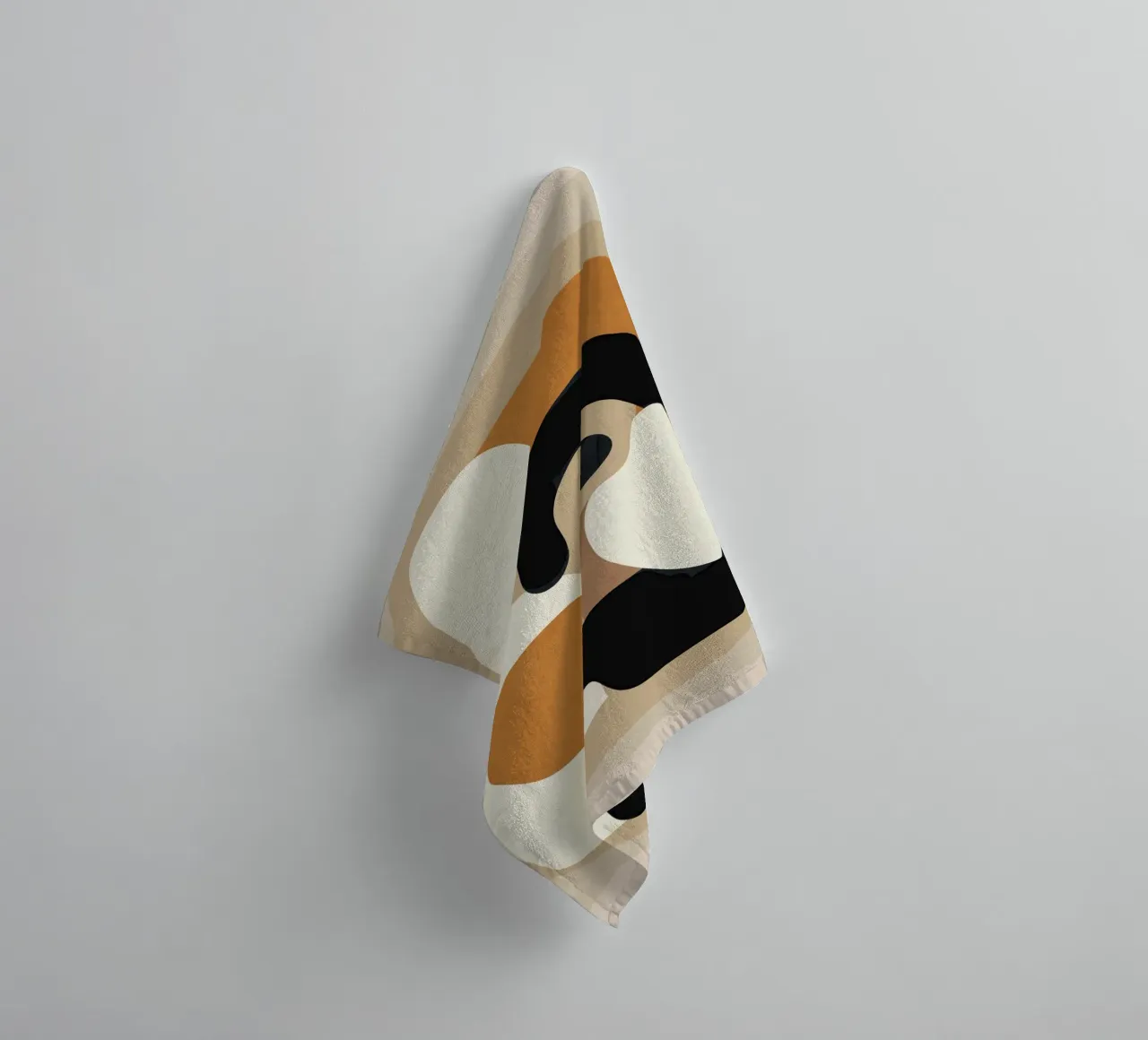 Minimal Abstract Shape Art 3 serviette de bain de Flow Line