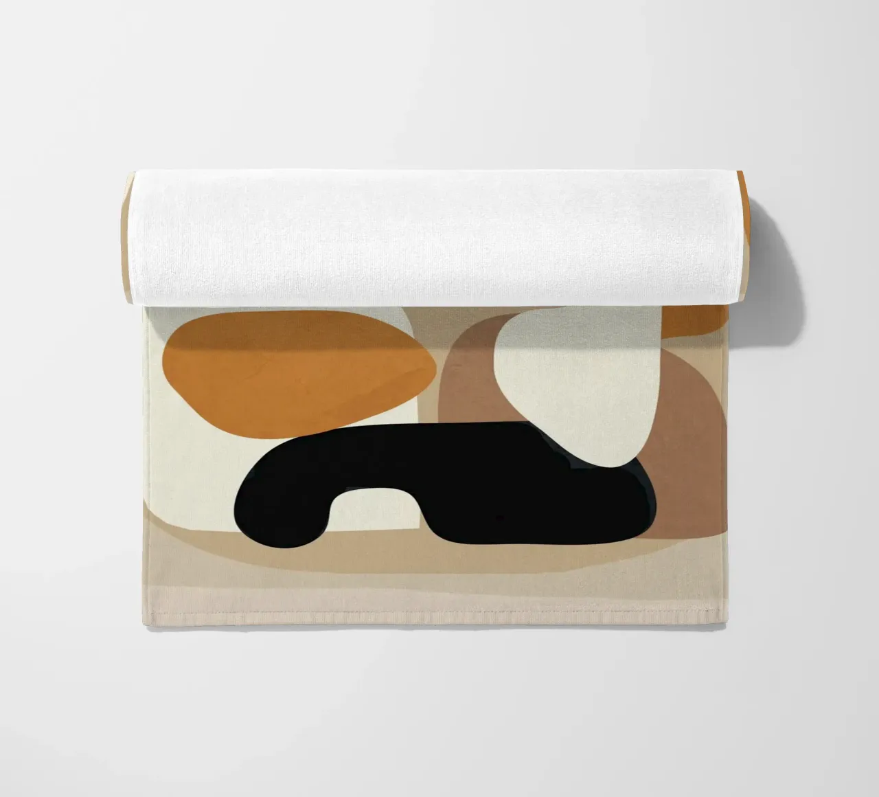 Minimal Abstract Shape Art 3 Strandtuch von Flow Line