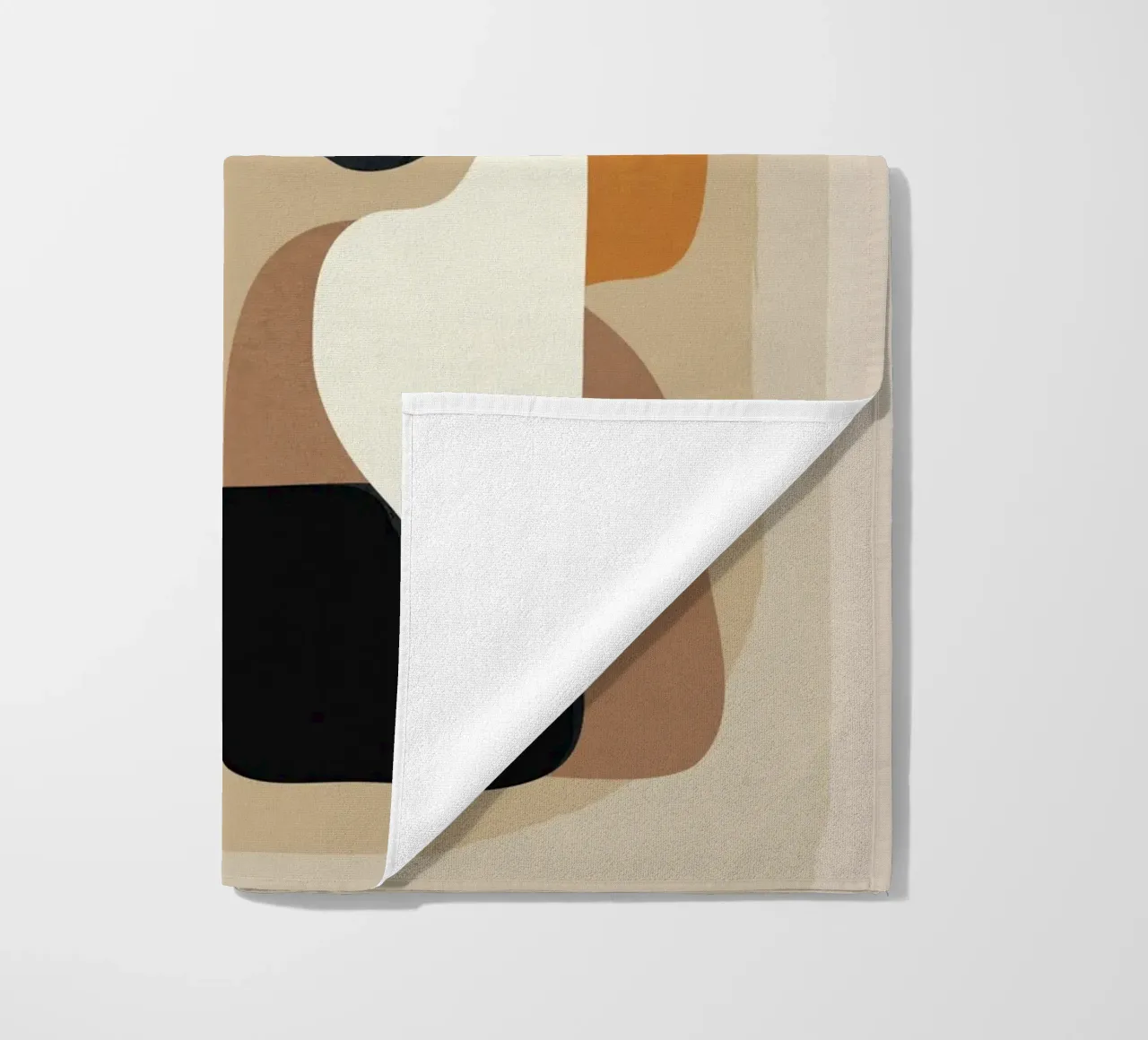 Minimal Abstract Shape Art 3 Strandtuch von Flow Line