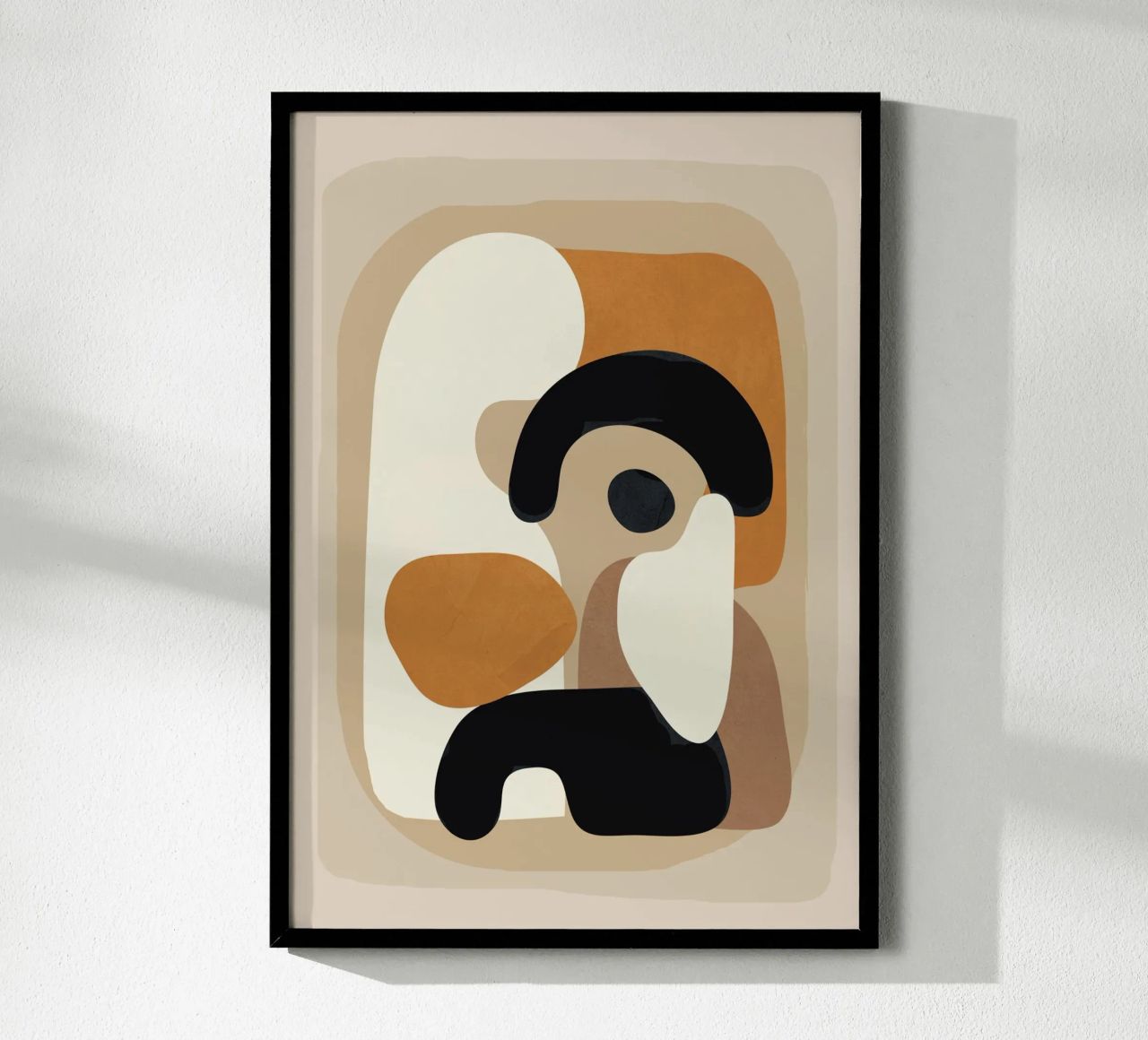 Minimal Abstract Shape Art 3 carta hahnemühle da Flow Line