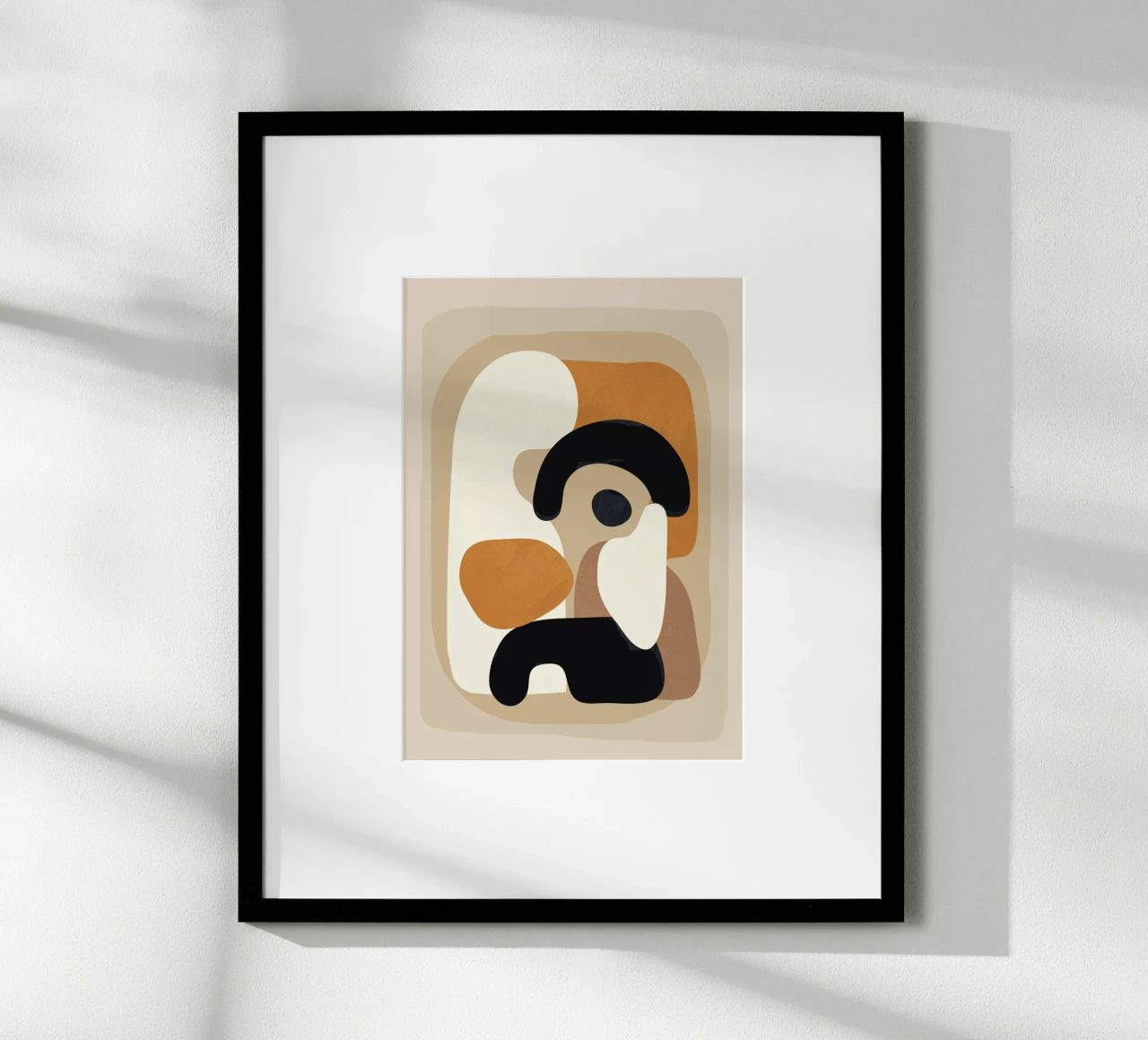 Minimal Abstract Shape Art 3 carta hahnemühle da Flow Line