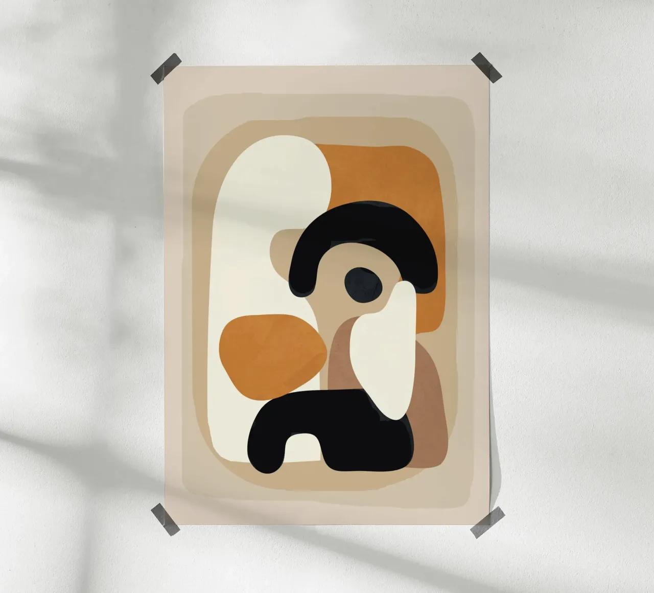 Minimal Abstract Shape Art 3 poster da Flow Line