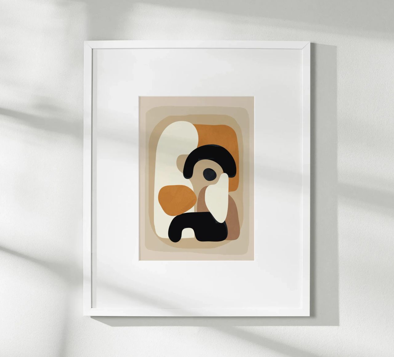 Minimal Abstract Shape Art 3 carta hahnemühle da Flow Line