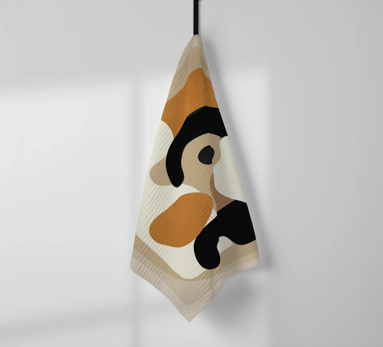 Minimal Abstract Shape Art 3 torchon de Flow Line