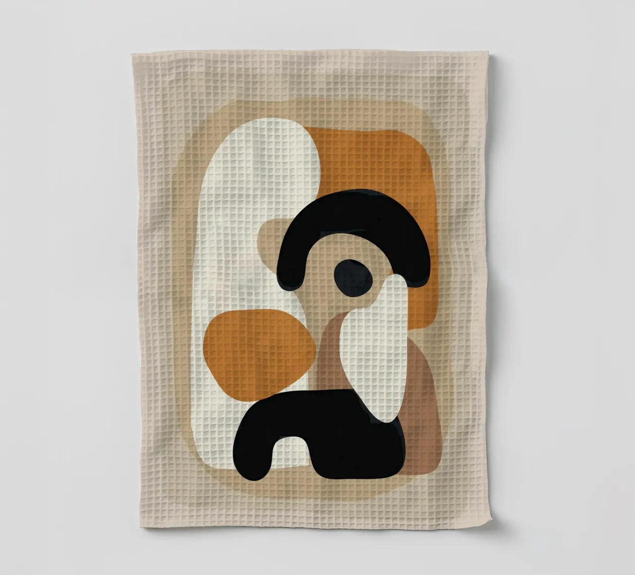 Minimal Abstract Shape Art 3 torchon de Flow Line