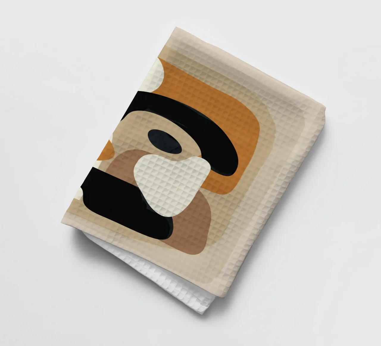 Minimal Abstract Shape Art 3 torchon de Flow Line
