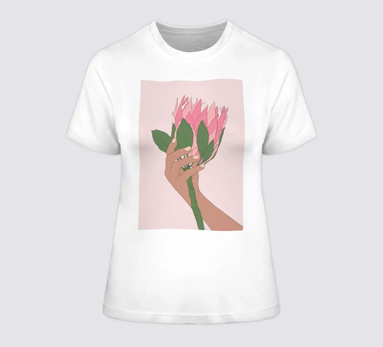 Fragrant Protea Flower women's fitted t-shirt by Nadjaa