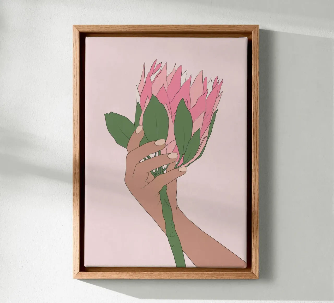 Fragrant Protea Flower canvas by Nadjaa