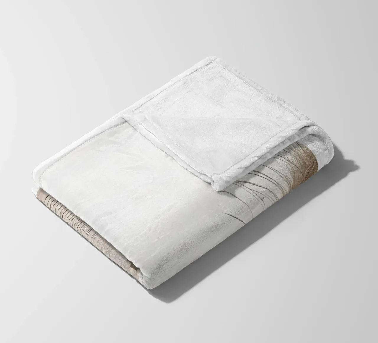 Serene Beach Boardwalk Print - Minimalist Coastal Path fleece blanket by ClubArt