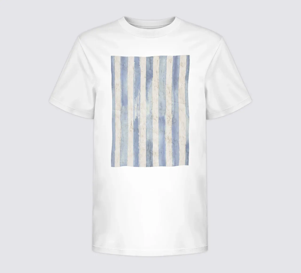 Stampa a righe bianche e blu invecchiate - Coastal Vintage t-shirt bambini da ClubArt