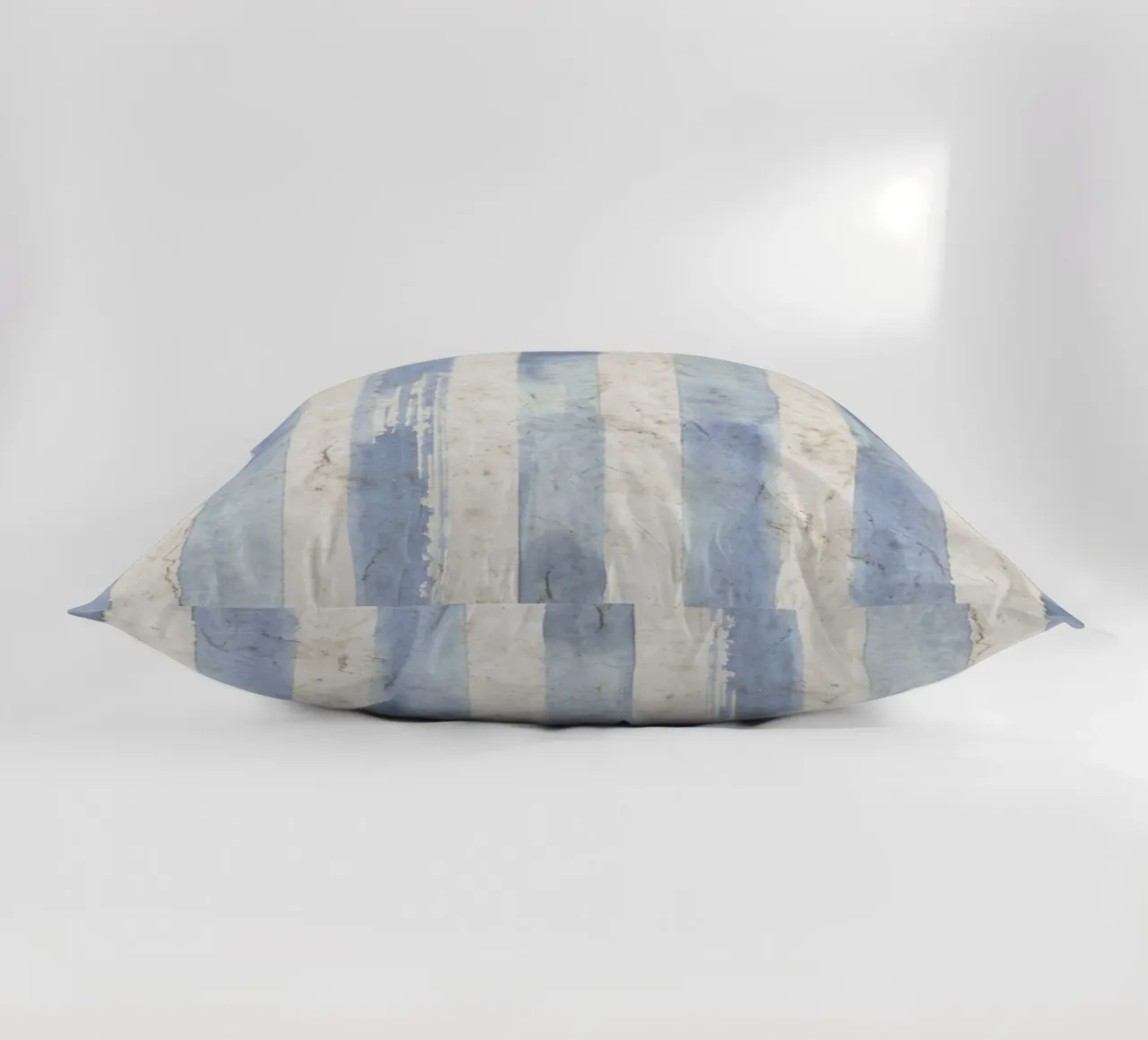 Stampa a righe bianche e blu invecchiate - Coastal Vintage cuscino da ClubArt