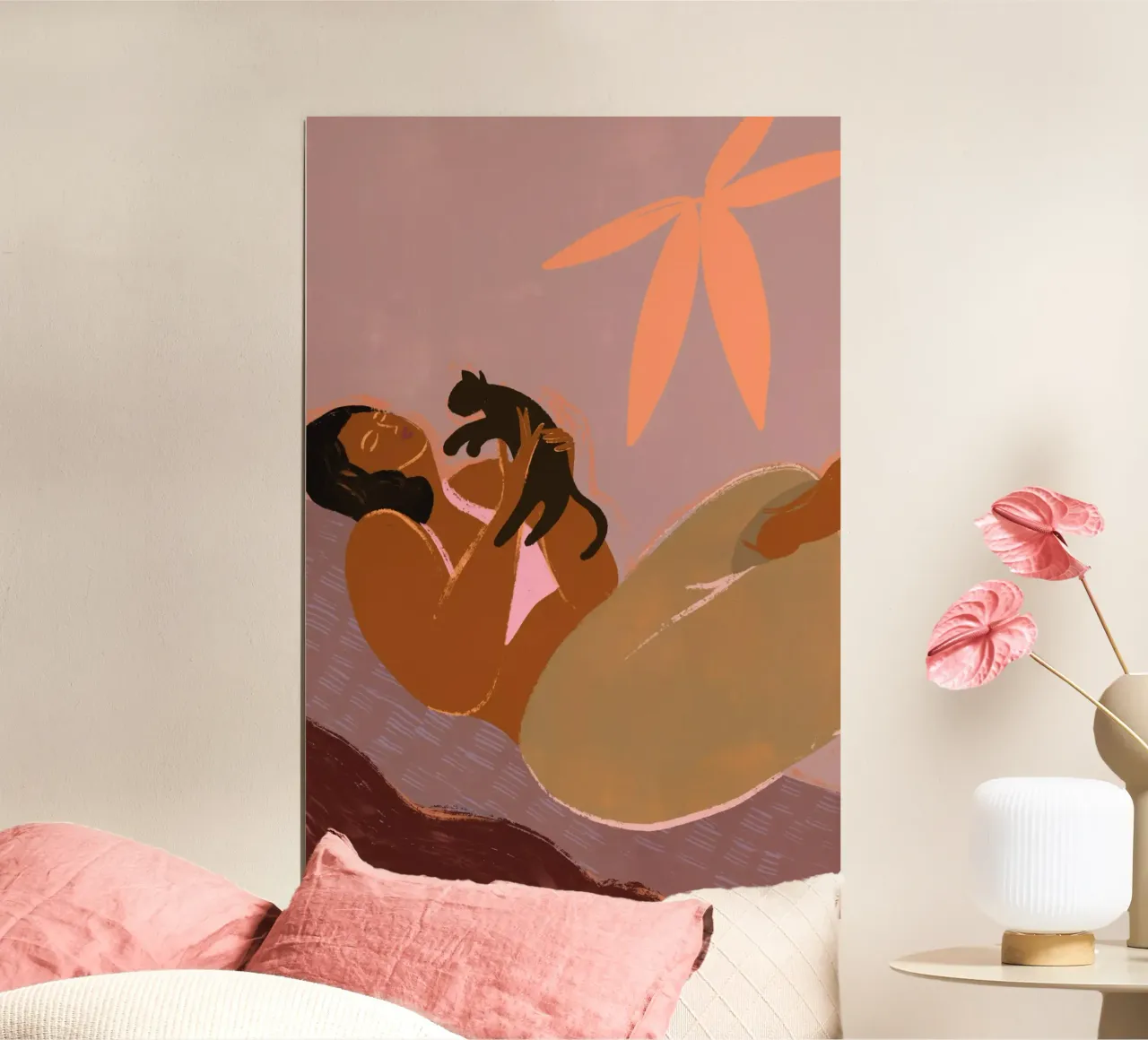 Cat Lady poster con telaio in plastica da Arty Guava